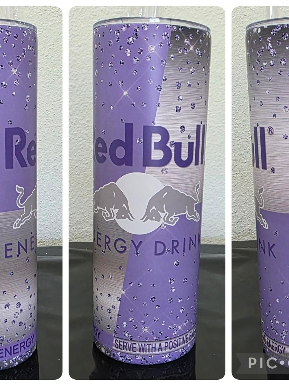 Source Unknown Lavender Purple Energy Drink Tumbler